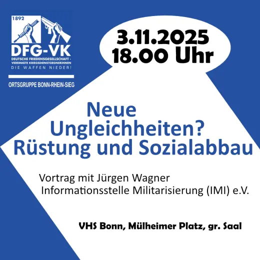 VHS: Neue Ungleichheiten? Rüstung und Sozialabbau